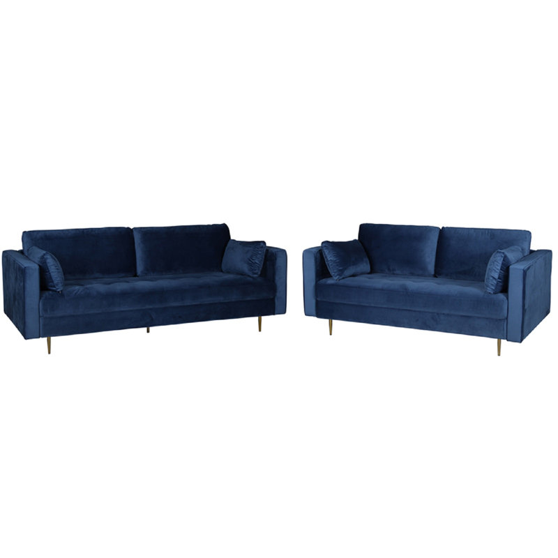 Athalia 2 - Piece Living Room Set, Blue