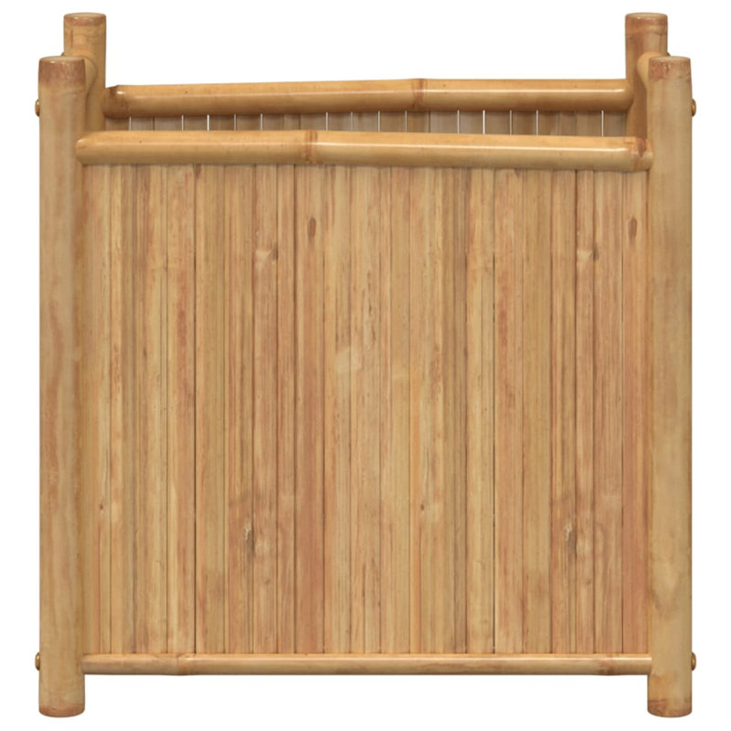 Bayou Breeze Planter 15.7"X15.7"X31.5" Bamboo, 19.7" H x 19.7" W x 11.8" D