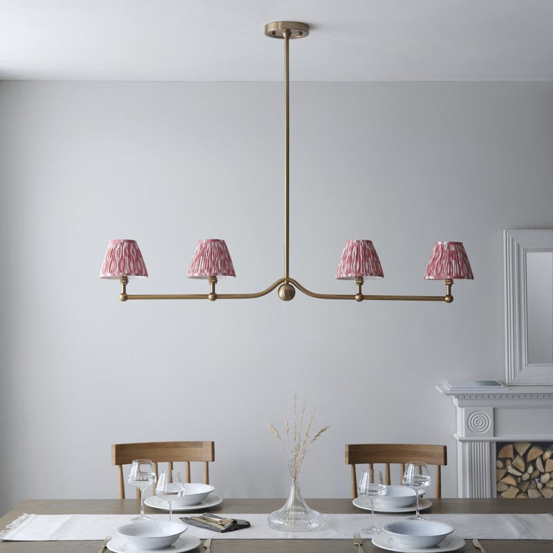 Santiago 4 - Light Kitchen Island Chandelier, Pink