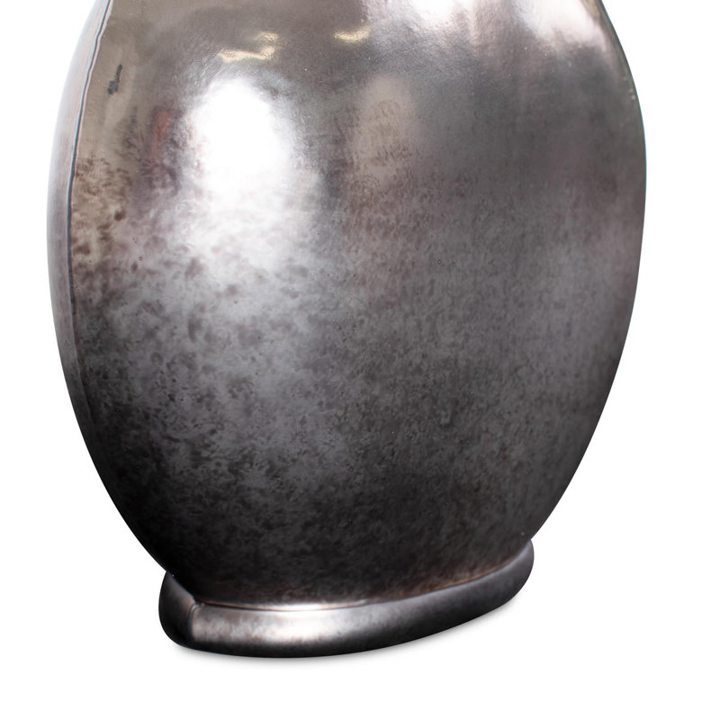Advik Polished Silver Vase- Short, 12"