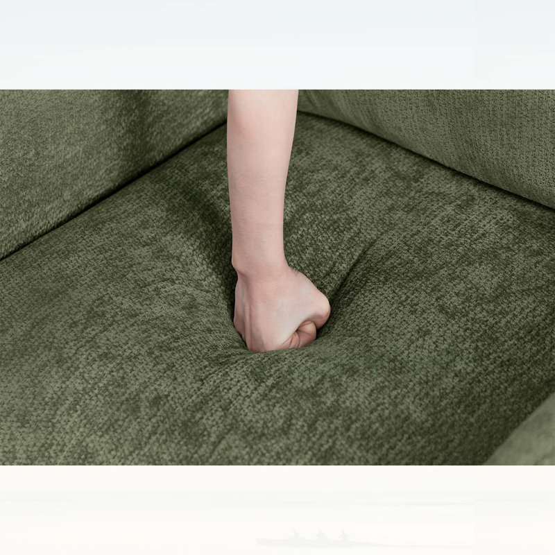 Fauteuil simple surdimensionné avec coussin moelleux pour un confort et un style ultimes, Green