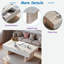 Table basse avec plateau en faux marbre, table basse moderne Mid-Century avec tiroir cannelé, table basse de salon, bureau