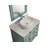 Benton Collection 36 Inch Farmhouse Freestanding Distressed Blue Abbeville Bathroom Vanity, Single Vessel Sink, Marble Top, Fully Assembled