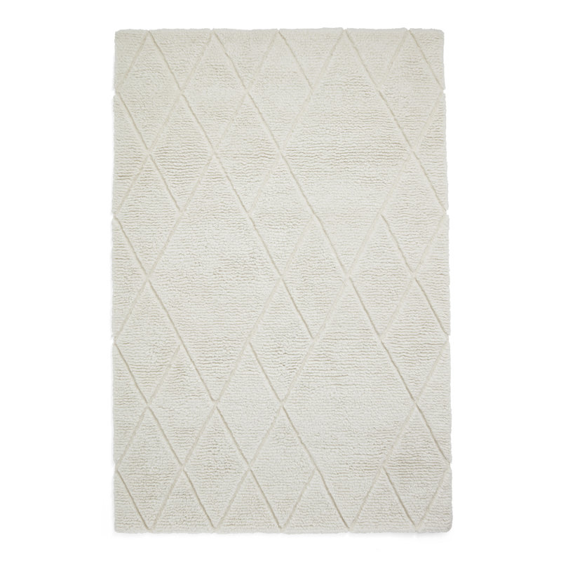 Solid Colour Wool Hand Tufted Area Rug, Rectangle 150 x 230 cm