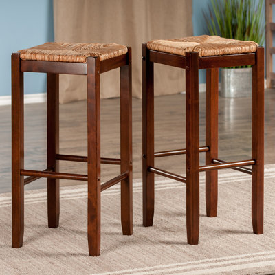 Counter Stool with Solid Wood Frame