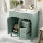 Meuble-lavabo de 30 po avec lavabo en céramique, portes à fermeture en douceur et 2 tiroirs de rangement-1263202846