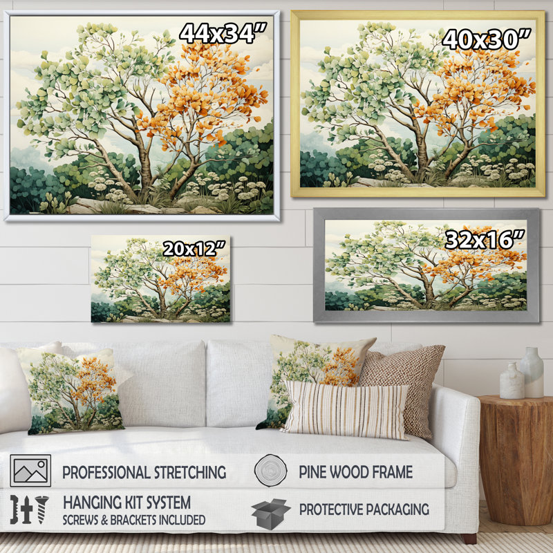 «American Basswood Tree Lyrical I», reproduction sur toile, Cadre photo noir, H 24 po x l 32 po x P 1 po