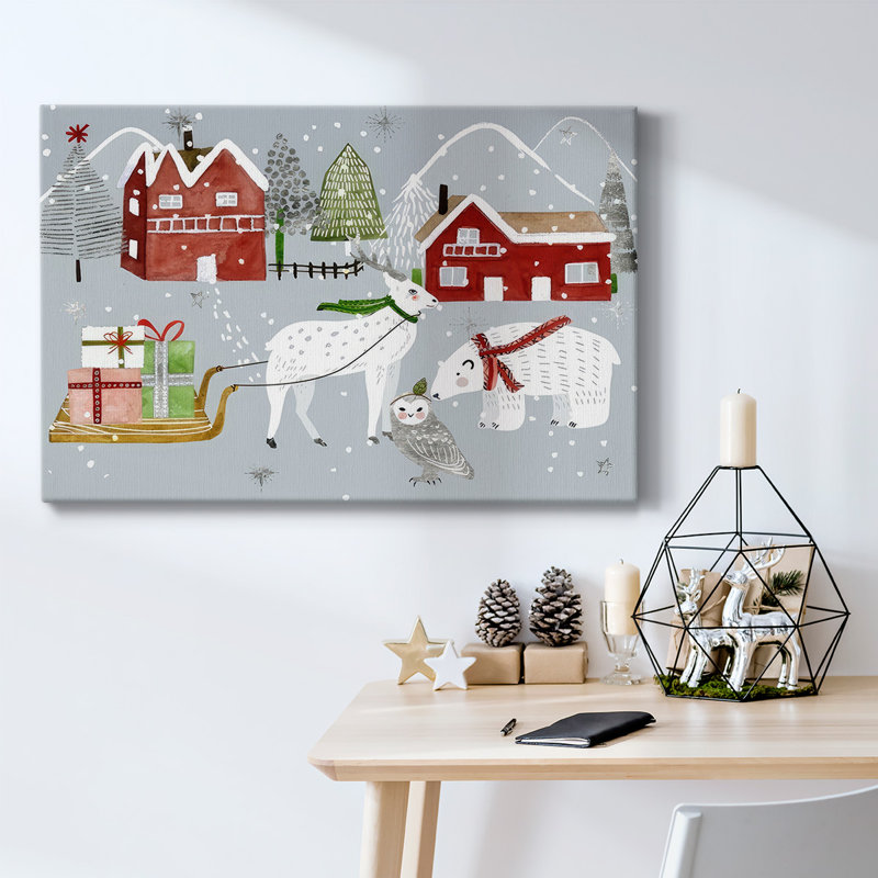 Toile tendue A-Gallery de la collection Stars & Snowflakes, H 32 po x l 48 po