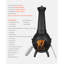Foyer d'extérieur en aluminium Chiminea avec grillage et manteau de cheminée