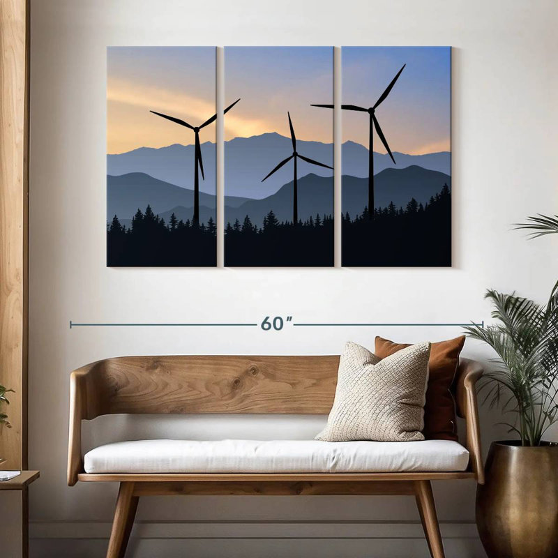 Lilie Forest Wind Turbines, 32" H x 50" W