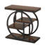 Table de bout étroite industrielle à 4 niveaux de 25,59 po avec tablettes de rangement, table d'appoint en bois brun rustique avec structure en métal noir, table d'appoint ou table de chevet mince pour le salon, la chambre à coucher et les petits espaces