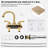 Centerset 2-handle Bathroom Faucet with Drain Assembly-55809706