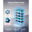 Réfrigérateur commercial de type commercial, refroidisseur de boissons vertical de 20,8 pieds cubes / 590L, réfrigérateur à 2 portes vitrées avec caisson lumineux personnalisable, 8 tablettes réglables, éclairage à DEL doux et roulettes