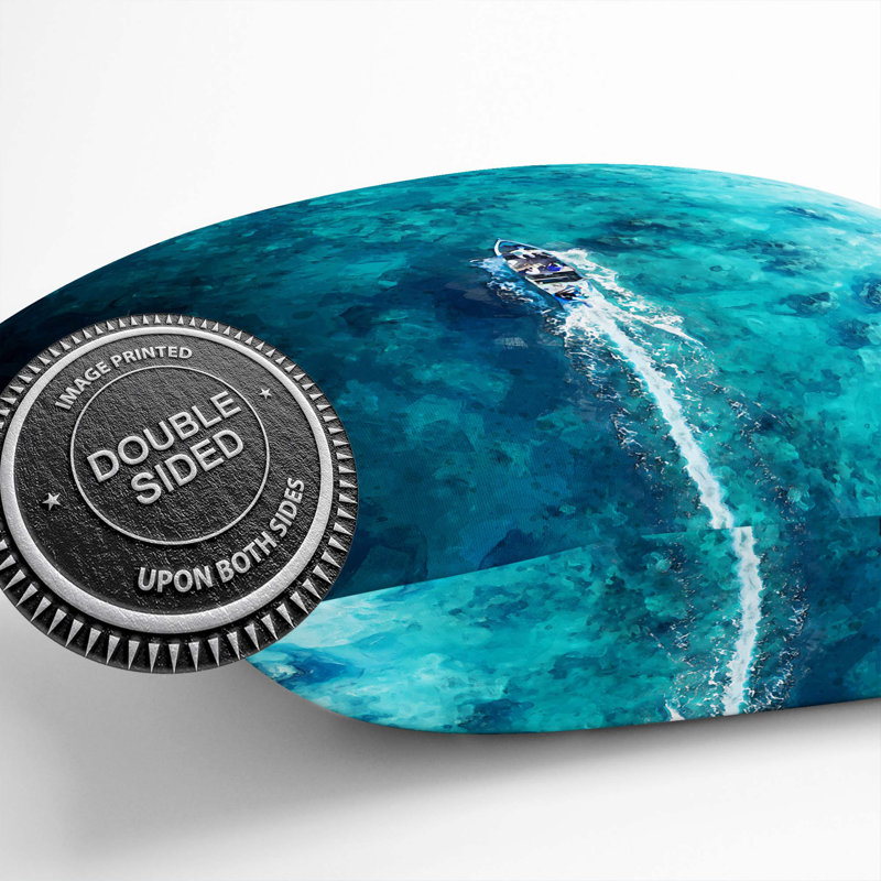Boat In The Maldives Square Throw Cushion, 40cm H x 40cm W x 15cm D