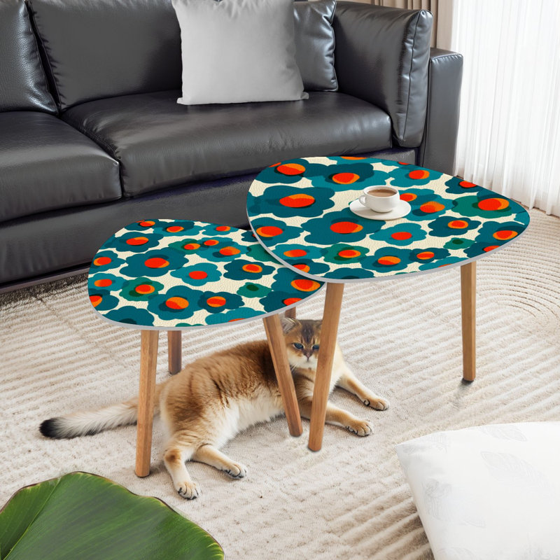 Ensemble de 2 tables basses gigognes Triangle