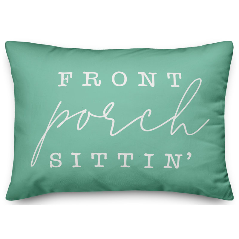  Coussin lombaire intérieur / extérieur Front Porch Sittin ', Vert menthe
