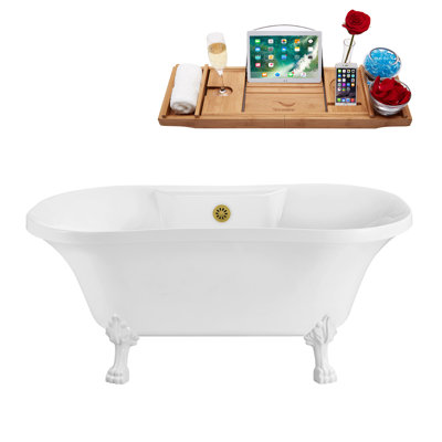 60'' x 32'' Soaking Acrylic Bathtub