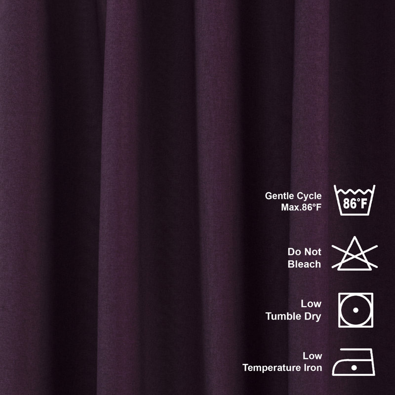 Room Darkening Single Curtain Panel, 260cm W x 350cm H, Maroon