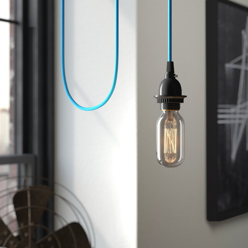 Elizebeth 1 - Light Single Pendant, Black/Blue