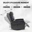 Fauteuil inclinable manuel à massage thermique avec chaise berçante et pivotante-1346422151