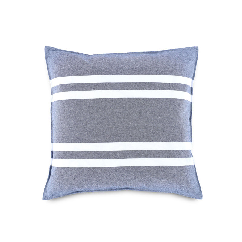 Southern Tide Sailor Stripe Square Navy Decorative Pillow