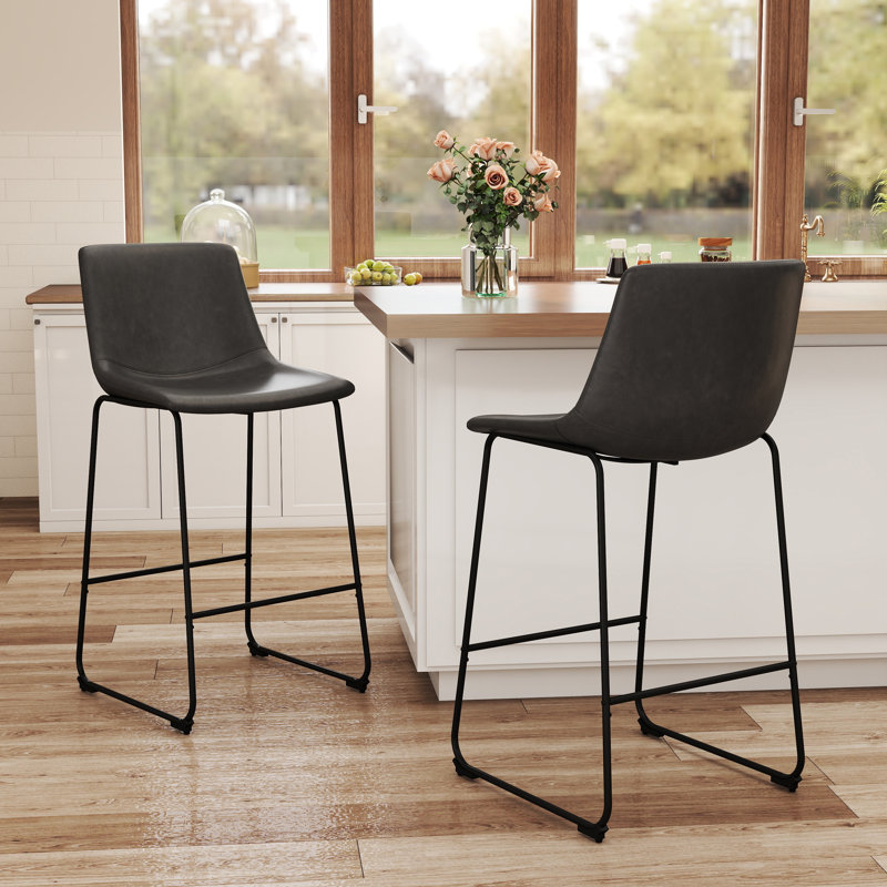  Tabouret de bar 28,5 po H, Gris, 2, Tabouret de bar (siège d'une hauteur de 28,5 po)
