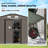Outsunny 9' x 6' Outdoor Storage Shed, Garden Tool Metal Shed with Foundation Kit, Double Lockable Door, Air Vents and Sloping Roof, for Backyard, Patio, Lawn, Brown-98202124-98202128