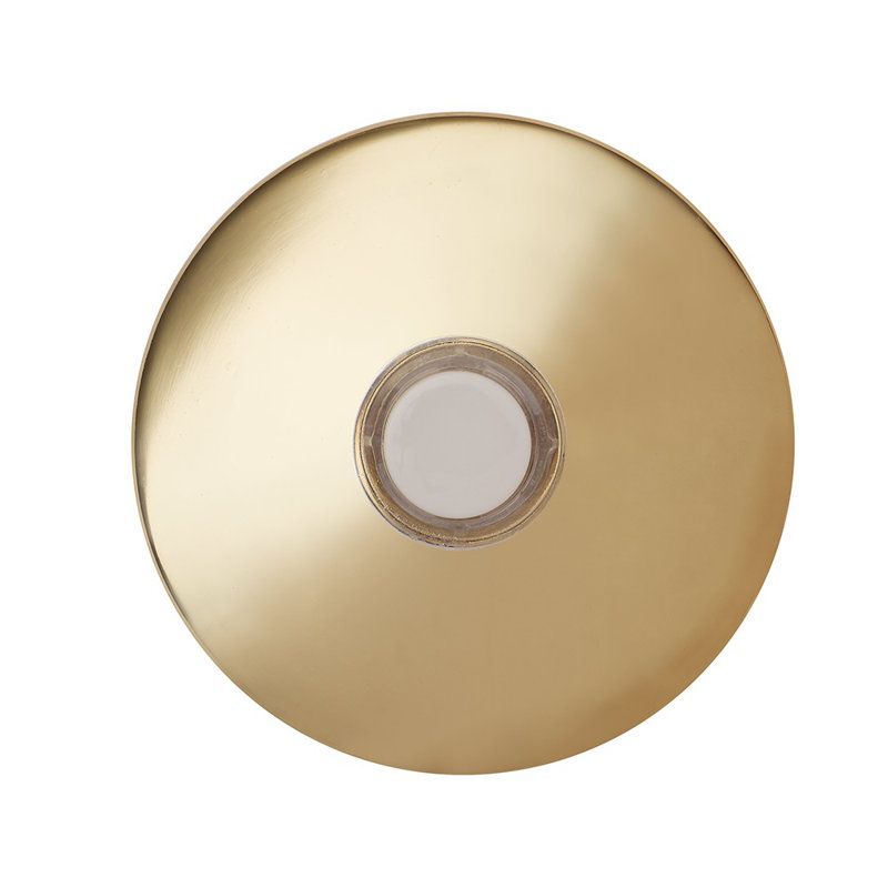 Bouton-poussoir pour porte éclairée wired, Laiton poli