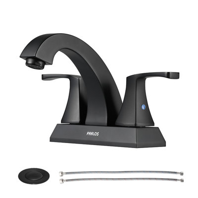 Robinet pour salle de bain à 2 poignées avec ensemble de drain Centreset