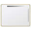 Miroir de salle de bain Hudson, 122 cm (L) x 91 cm (H), cadre en métal, bords arrondis, fini or brossé-133734354