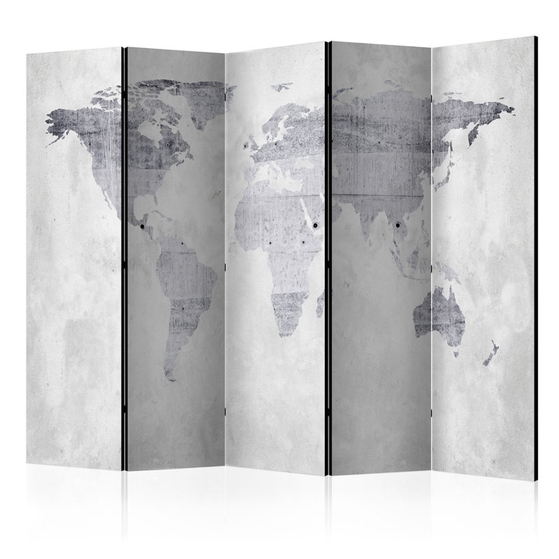 Marrakech 225cm W x 172cm H 5 - Panel Solid Wood Folding Room Divider