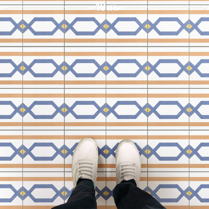 Revival 8" x 8" Ceramic Patterned Wall & Floor Tile