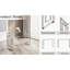 Console en acier inoxydable avec pieds en verre transparent