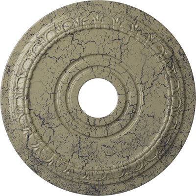 Médaillon de plafond Endurathane Bradford, DE 18 1/8 po x P 3 3/4 po x P 1 1/8 po (convient aux auvents jusqu'à 4 3/8 po), finition de boue du Mississippi peinte à la main