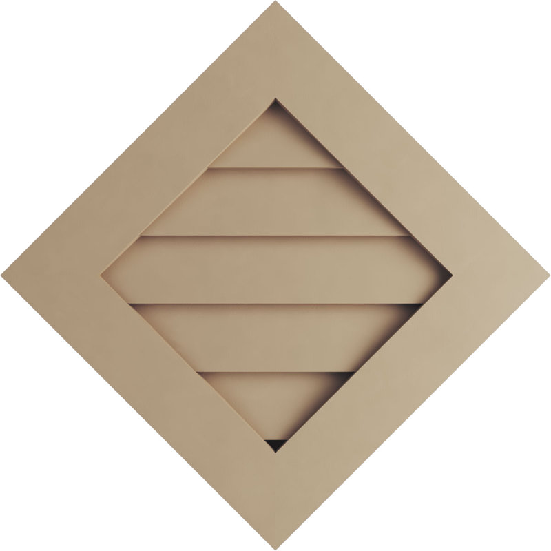 Évent à pignon Timberthane Diamond, Rustique lisse, H 1 po x l 33 po x L 33 po