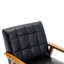 Chaise de loisirs Mid-Century moderne avec accoudoirs et pieds en bois massif, chaise d'appoint