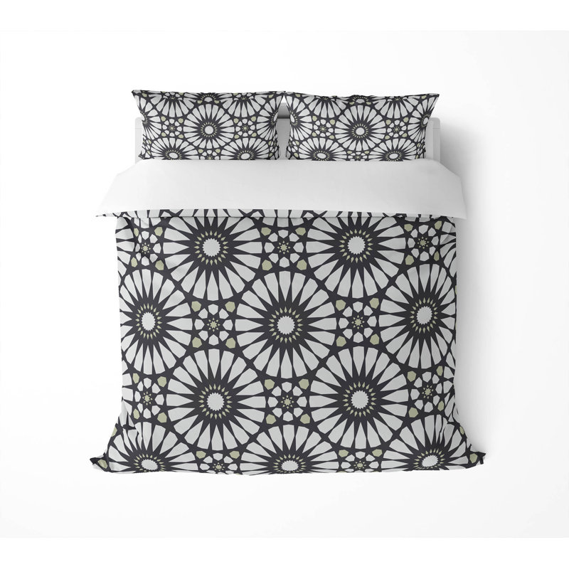 Sylvia 3- Piece Decorative Lightweight Comforter Set, Charcoal, King Comforter + 2 King Pillowcases