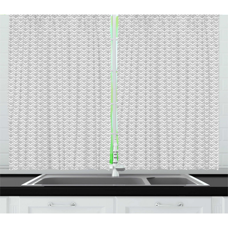 Geometric Tailored Kitchen Curtain