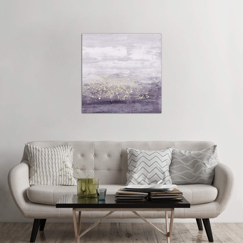 Amethyst Glitter I by Jennifer Goldberger - Wrapped Canvas Painting, 93.98 cm H x 93.98 cm W x 1.91 cm D