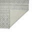 Tapis gris vieilli tissé à plat à la main 7 pi x 10 pi avec frange