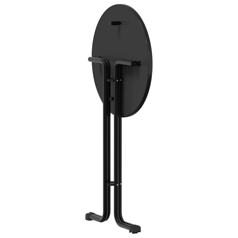 Table de salle à manger vidaXL en bois d'ingénierie et en acier thermolaqué compact, L 80 cm x L 80 cm, Noir