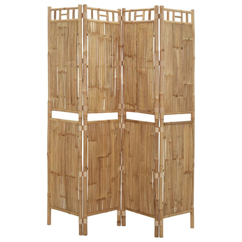 Bay Isle Home 4-Panel Room Divider Bamboo, 180cm H x 160cm W