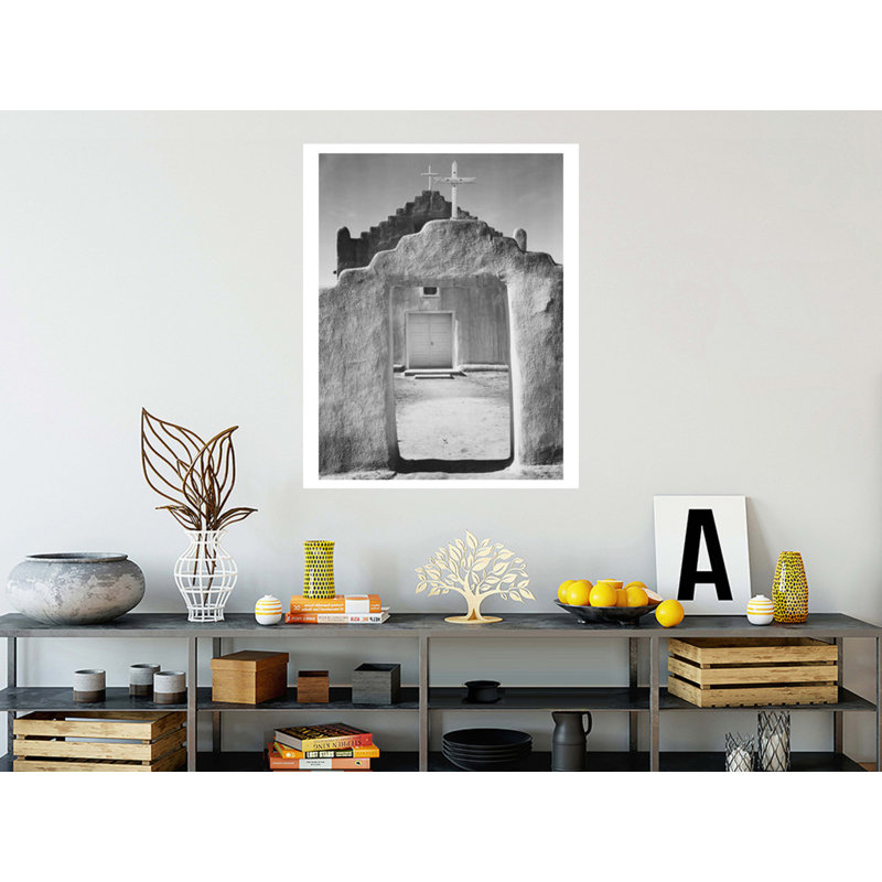 «Church Taos Pueblo» par Ansel Adams - Estampe numérique, H 40 po x l 32 po