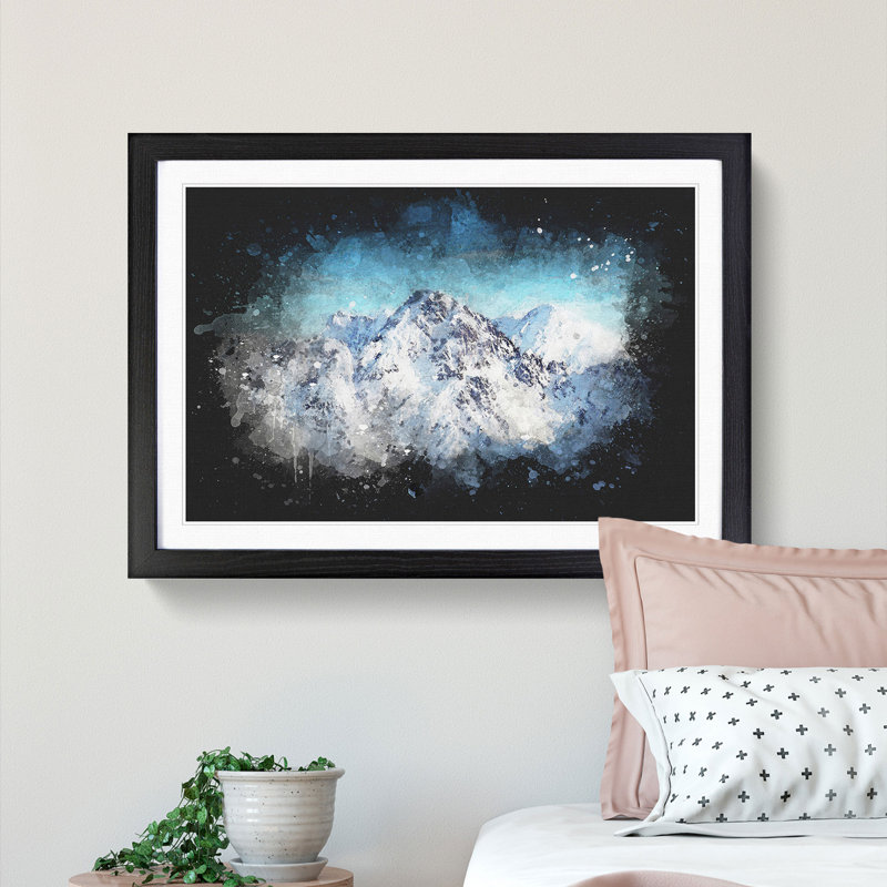 The Alps in Austria - Picture Frame Graphic Art Print, 62cm H x 87cm W x 2cm D, Black Framed