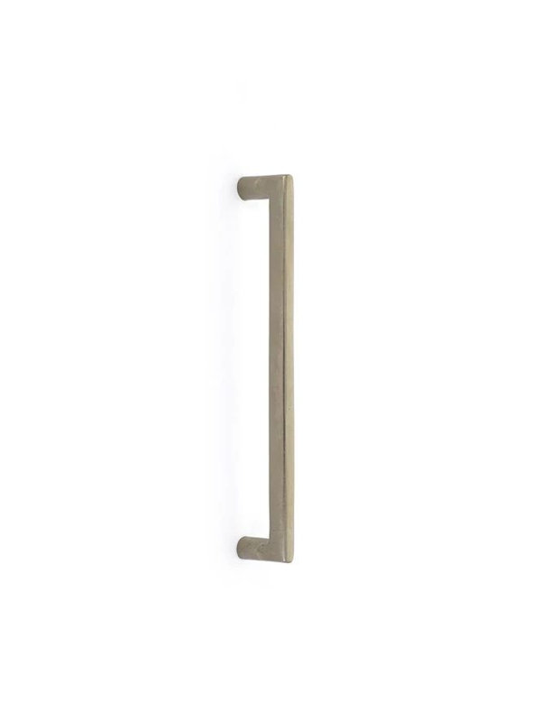 Sandcast Bronze Rail Appliance Pull, 12", Tumbled White Bronze