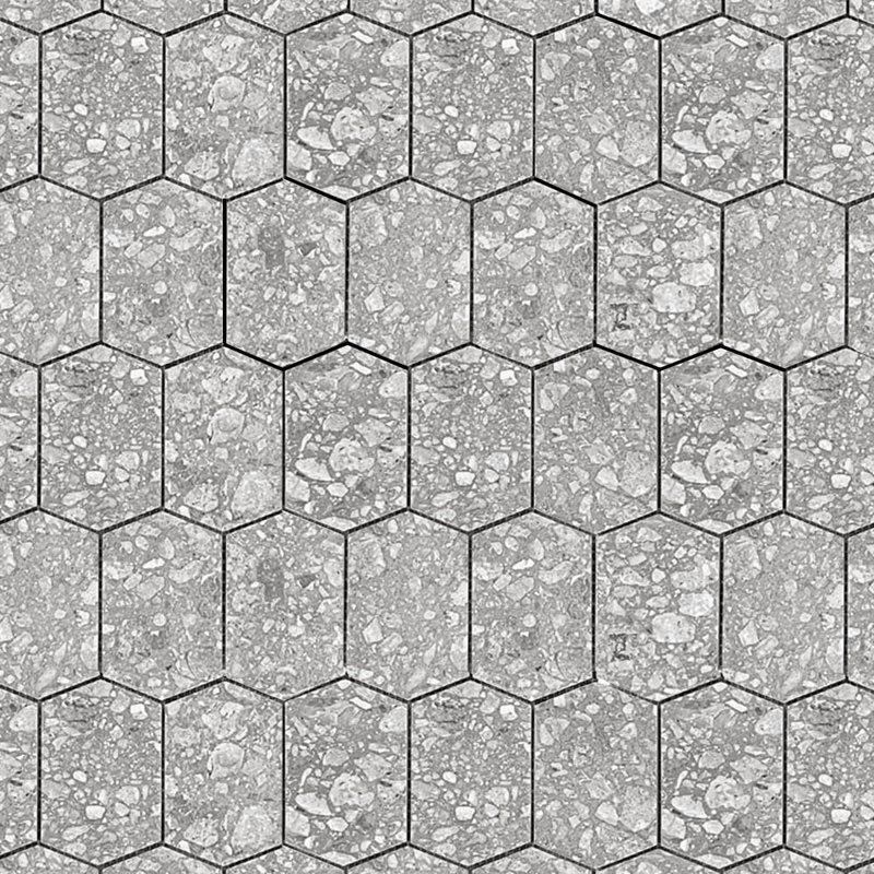 Fragment de mélange hexagonal de sucre 3X4,5, Gris
