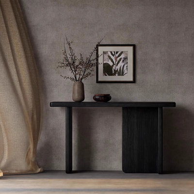 Console en bois massif de style moyen-antique