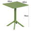 Dejanae Outdoor Bistro Table, Square Spacious Tabletop-1015726721