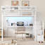 Lits en métal peu encombrants avec bureau, rangement et lumières RVB pour la maison