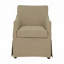 Fauteuil rembourré à jupe avec roulettes cachées-1633930806